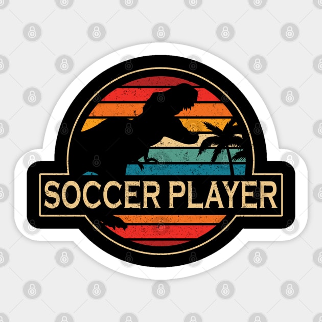 Soccer Player Dinosaur Sticker by SusanFields